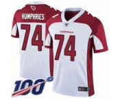 Youth Arizona Cardinals #74 D.J. Humphries White Vapor Untouchable Limited Player 100th Season Football Jersey