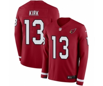 Youth Nike Arizona Cardinals #13 Christian Kirk Limited Red Therma Long Sleeve NFL Jersey