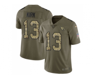 Youth Nike Arizona Cardinals #13 Christian Kirk Olive Camo Stitched NFL Limited 2017 Salute to Service Jersey