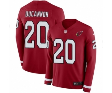 Youth Nike Arizona Cardinals #20 Deone Bucannon Limited Red Therma Long Sleeve NFL Jersey