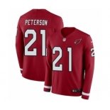 Youth Nike Arizona Cardinals #21 Patrick Peterson Limited Red Therma Long Sleeve NFL Jersey