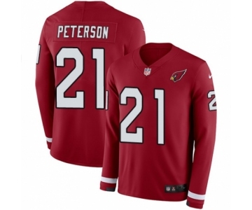 Youth Nike Arizona Cardinals #21 Patrick Peterson Limited Red Therma Long Sleeve NFL Jersey