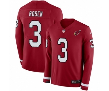 Youth Nike Arizona Cardinals #3 Josh Rosen Limited Red Therma Long Sleeve NFL Jersey