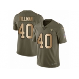 Youth Nike Arizona Cardinals #40 Pat Tillman Limited Olive Gold 2017 Salute to Service NFL Jersey