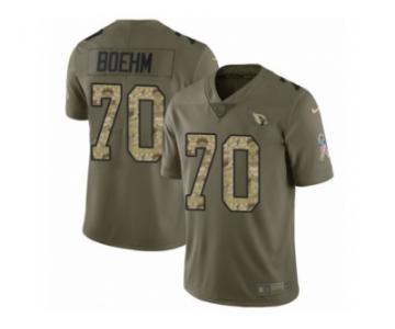 Youth Nike Arizona Cardinals #70 Evan Boehm Limited Olive Camo 2017 Salute to Service NFL Jersey