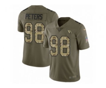 Youth Nike Arizona Cardinals #98 Corey Peters Limited Olive Camo 2017 Salute to Service NFL Jersey