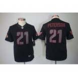 nike youth nfl jerseys arizona cardinals #21 peterson black[nike impact limited]