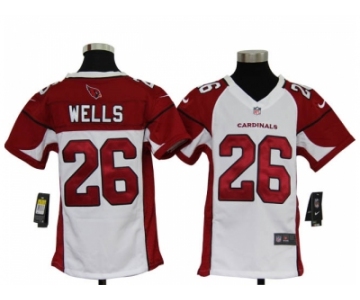 nike youth nfl jerseys arizona cardinals #26 wells white[nike]