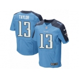 Men's Nike Tennessee Titans #13 Taywan Taylor Elite Light Blue Team Color NFL Jersey