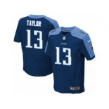 Men's Nike Tennessee Titans #13 Taywan Taylor Elite Navy Blue Alternate NFL Jersey