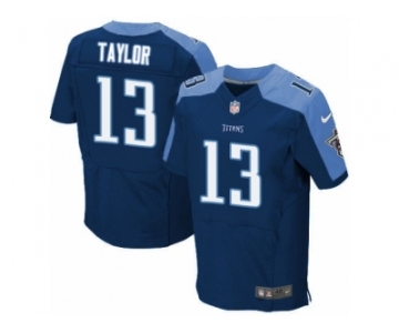 Men's Nike Tennessee Titans #13 Taywan Taylor Elite Navy Blue Alternate NFL Jersey