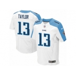 Men's Nike Tennessee Titans #13 Taywan Taylor Elite White NFL Jersey