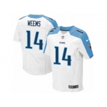 Men's Nike Tennessee Titans #14 Eric Weems Elite White NFL Jersey