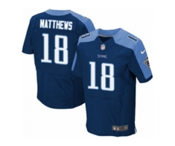 Men's Nike Tennessee Titans #18 Rishard Matthews Elite Navy Blue Alternate NFL Jersey