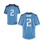 Men's Nike Tennessee Titans #2 Derrick Henry Elite Light Blue Team Color NFL Jersey