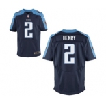 Men's Nike Tennessee Titans #2 Derrick Henry Elite Navy Blue Alternate NFL Jersey