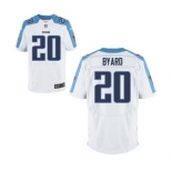 Men's Nike Tennessee Titans #20 Kevin Byard Elite White NFL Jersey