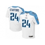 Men's Nike Tennessee Titans #24 Daimion Stafford Elite White NFL Jersey