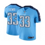 Men's Nike Tennessee Titans #33 Dion Lewis Elite Light Blue Rush Vapor Untouchable NFL Jersey