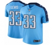 Men's Nike Tennessee Titans #33 Dion Lewis Elite Light Blue Rush Vapor Untouchable NFL Jersey