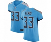 Men's Nike Tennessee Titans #33 Dion Lewis Light Blue Alternate Vapor Untouchable Elite Player NFL Jersey