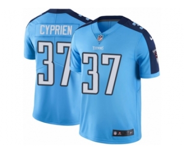 Men's Nike Tennessee Titans #37 Johnathan Cyprien Elite Light Blue Rush NFL Jersey