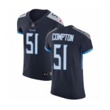 Men's Nike Tennessee Titans #51 Will Compton Navy Blue Team Color Vapor Untouchable Elite Player NFL Jersey