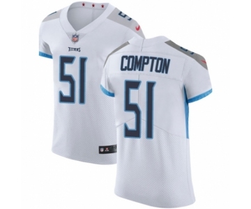 Men's Nike Tennessee Titans #51 Will Compton White Vapor Untouchable Elite Player NFL Jersey