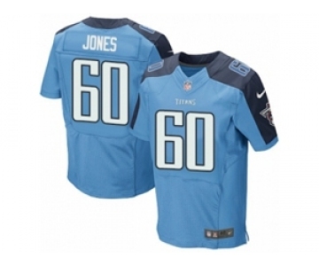 Men's Nike Tennessee Titans #60 Ben Jones Elite Light Blue Team Color NFL Jersey