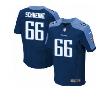 Men's Nike Tennessee Titans #66 Brian Schwenke Elite Navy Blue Alternate NFL Jersey