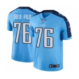 Men's Nike Tennessee Titans #76 Xavier Su'a-Filo Elite Light Blue Rush Vapor Untouchable NFL Jersey