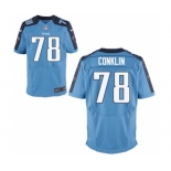 Men's Nike Tennessee Titans #78 Jack Conklin Elite Light Blue Team Color NFL Jersey