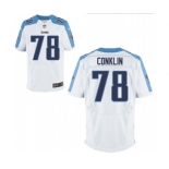 Men's Nike Tennessee Titans #78 Jack Conklin Elite White NFL Jersey