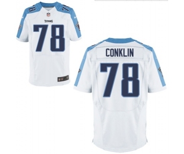 Men's Nike Tennessee Titans #78 Jack Conklin Elite White NFL Jersey