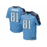 Men's Nike Tennessee Titans #81 Andre Johnson Light Blue Team Color Stitched NFL Elite Jersey