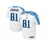 Men's Nike Tennessee Titans #81 Andre Johnson White Stitched NFL Elite Jersey