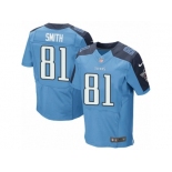 Men's Nike Tennessee Titans #81 Jonnu Smith Elite Light Blue Team Color NFL Jersey