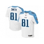 Men's Nike Tennessee Titans #81 Jonnu Smith Elite White NFL Jersey