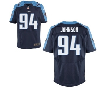 Men's Nike Tennessee Titans #94 Austin Johnson Elite Navy Blue Alternate NFL Jersey