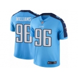 Men's Nike Tennessee Titans #96 Sylvester Williams Elite Light Blue Rush NFL Jersey