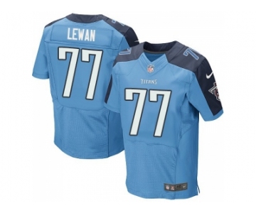 Men's Tennessee Titans #77 Taylor Lewan Light Blue Elite NFL Jersey