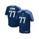 Men's Tennessee Titans #77 Taylor Lewan Navy Blue Elite NFL Jersey