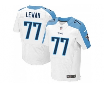 Men's Tennessee Titans #77 Taylor Lewan White Elite NFL Jersey