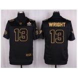 Nike Tennessee Titans #13 Kendall Wright Black Pro Line Gold Collection Jersey[Elite]