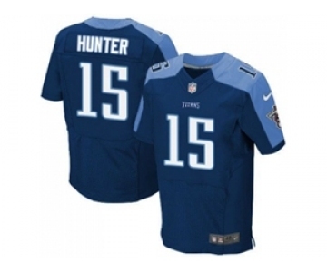 Nike Tennessee Titans #15 Justin Hunter Navy Blue Jerseys(Elite)