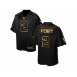 Nike Tennessee Titans #2 Derrick Henry Black Men's Stitched NFL Elite Pro Line Gold Collection Jersey