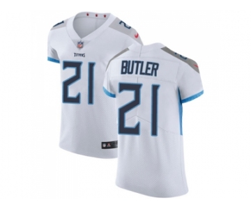 Nike Tennessee Titans #21 Malcolm Butler White Men Stitched NFL Vapor Untouchable Elite Jersey