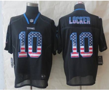 nike nfl jerseys tennessee titans #10 jake locker black[Elite USA flag fashion]