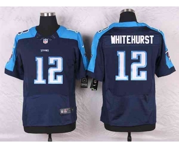 nike nfl jerseys tennessee titans #12 whitehurst blue[Elite]