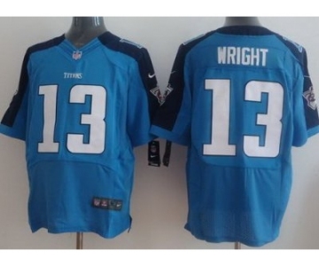 nike nfl jerseys tennessee titans #13 wright blue[Elite]